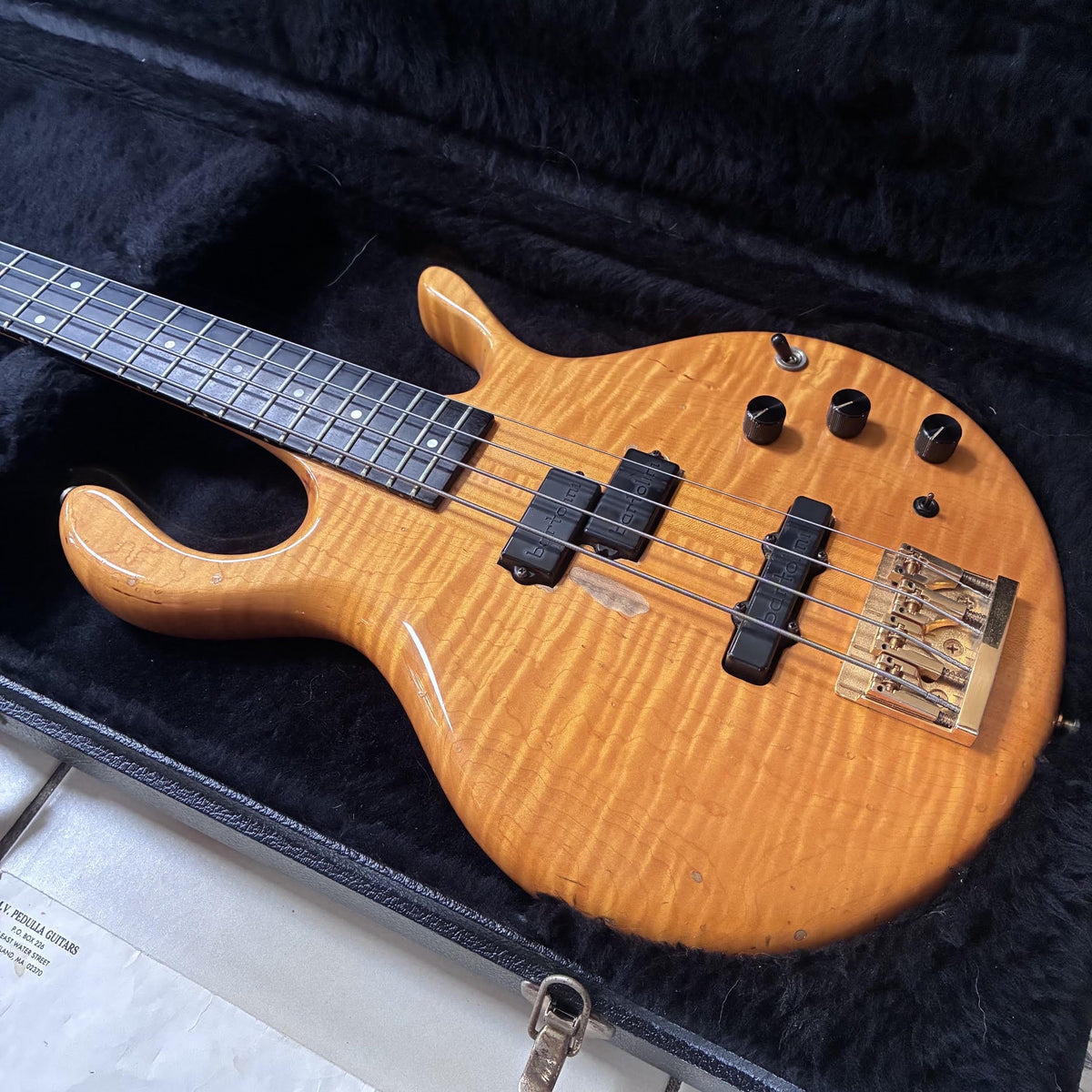 Vintage 1989 Pedulla MVP AAAA Bass Guitar & Case