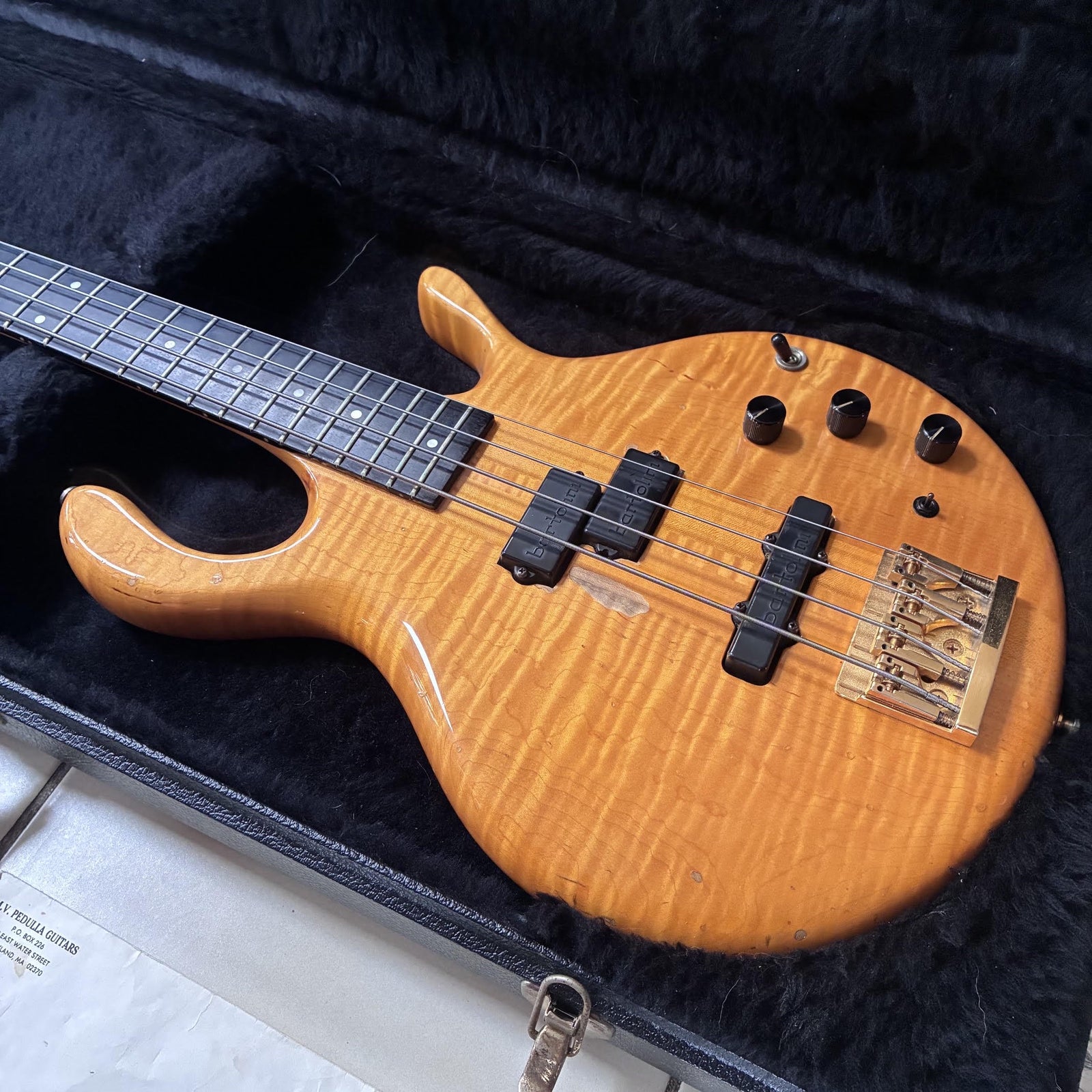 Vintage 1989 Pedulla MVP AAAA Bass Guitar & Case