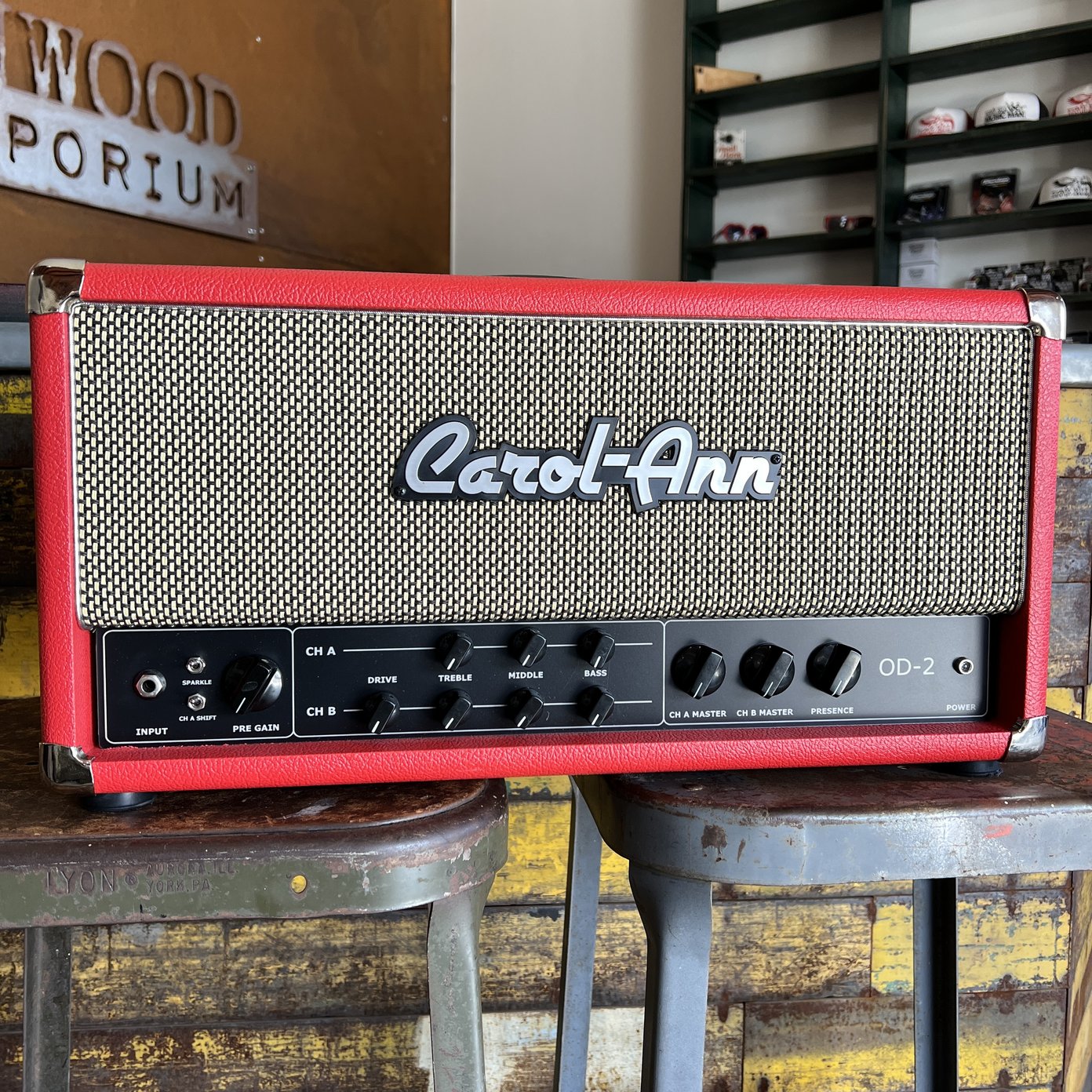 2013 Carol-Ann OD2 100W Guitar Amplifier Head - Red