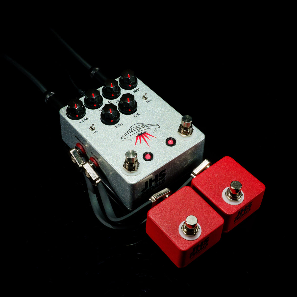 JHS Pedals The Wanderer Dual Overdrive Pedal with Red Remotes