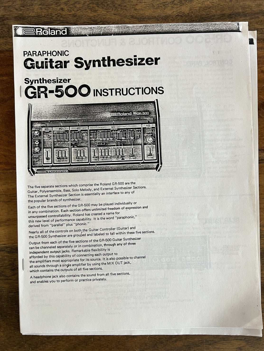 Roland GR-500 Guitar Synthesizer & Controller