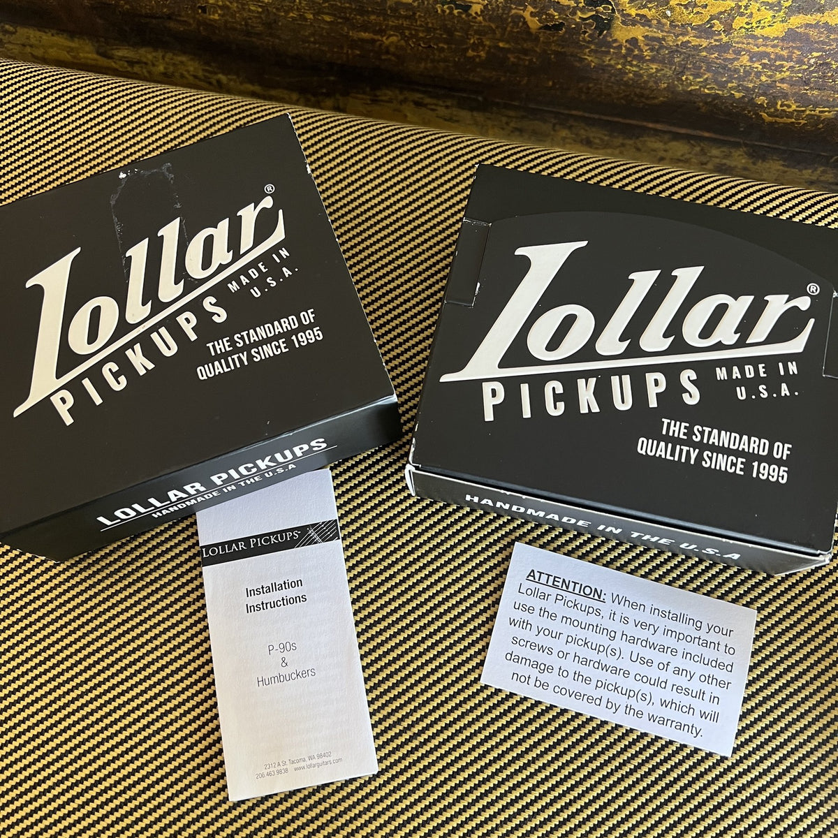 Lollar Firebird / Mini-Humbucker Pickup Set - Solid Chrome with Adapter Rings (2020