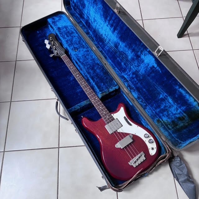 Vintage 1964 Epiphone Newport Bass Guitar & Case