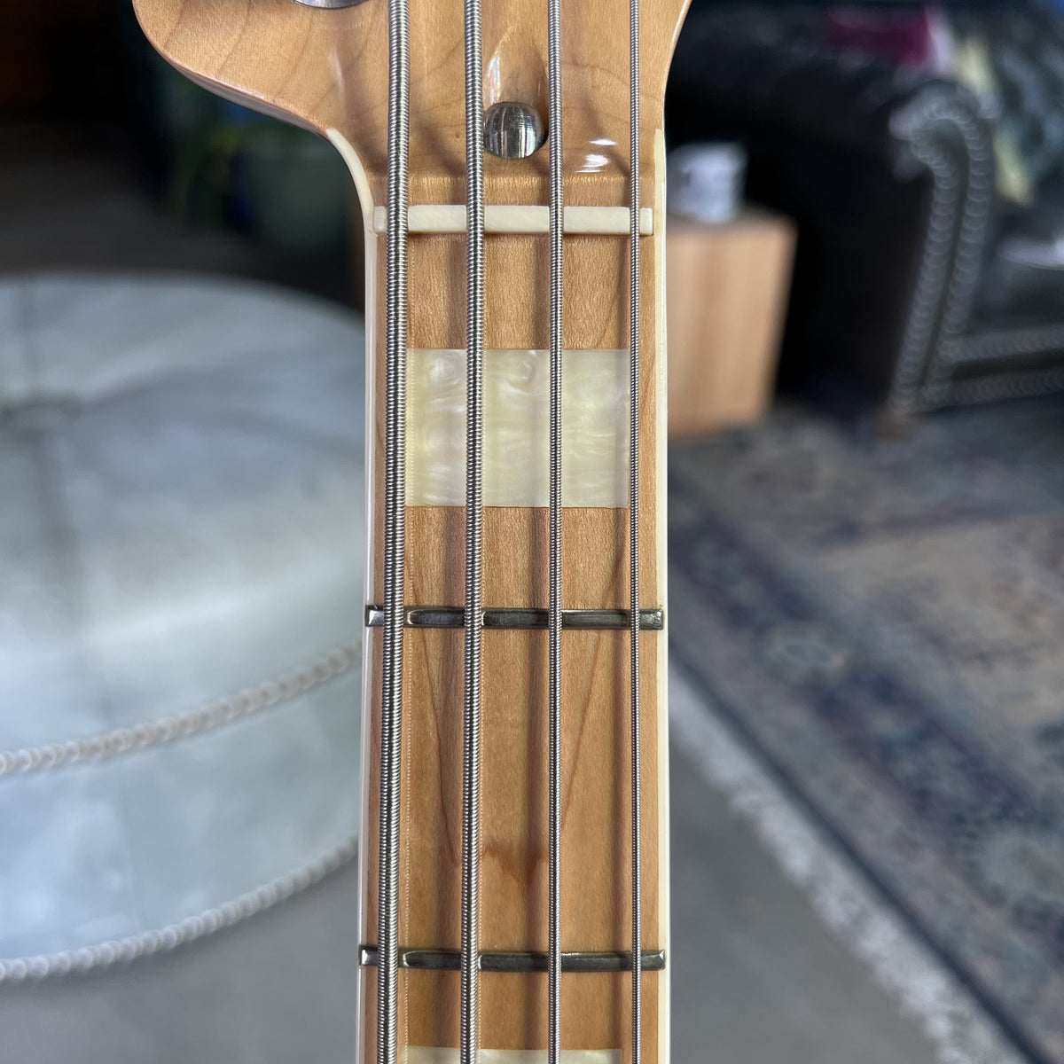 Fender Crafted in Japan (CIJ) 1975 Reissue Jazz Bass (JB75) – Natural Ash with Maple Neck (2004-2005)