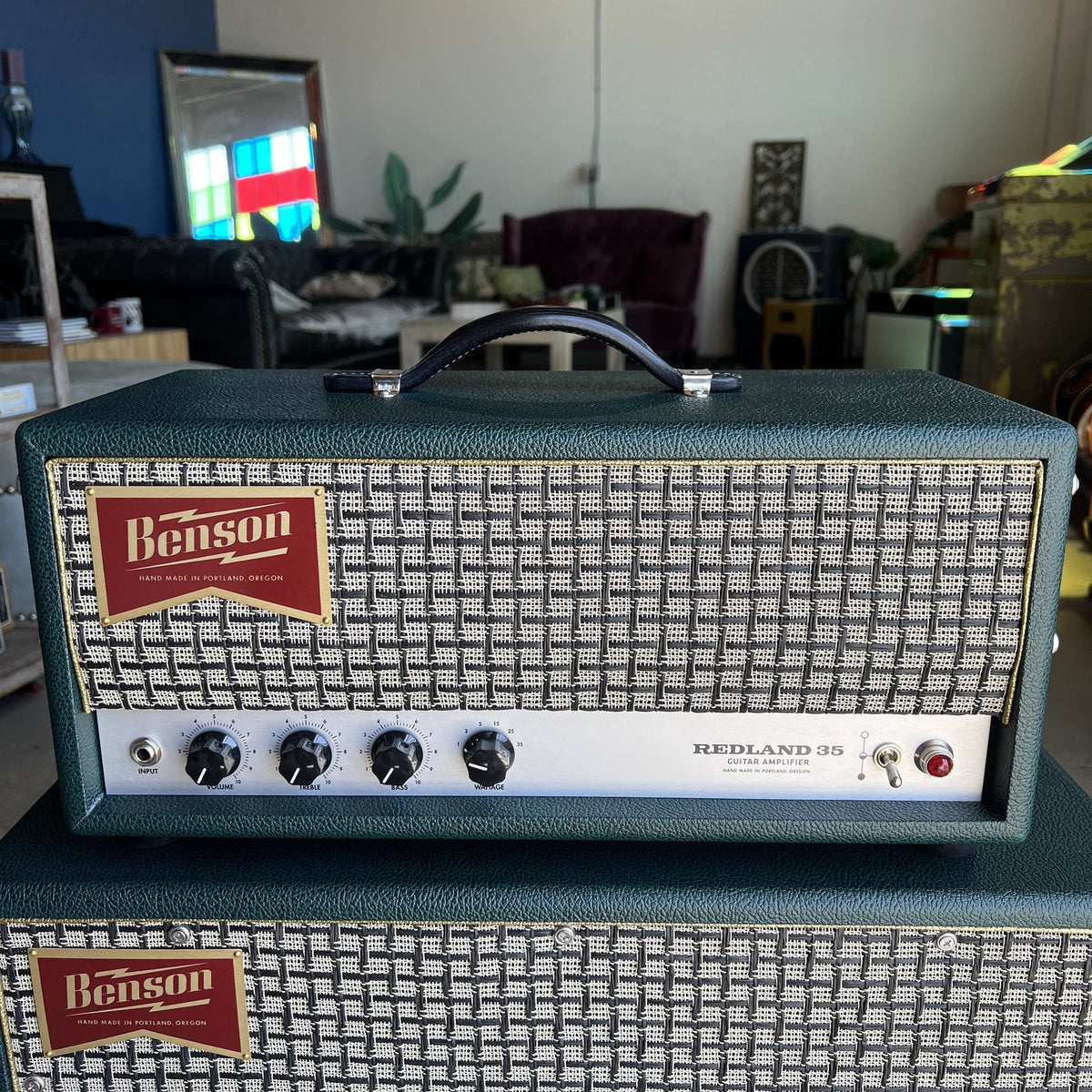 Benson Amps Redland Reverb 35 Head Green Tolex Front View