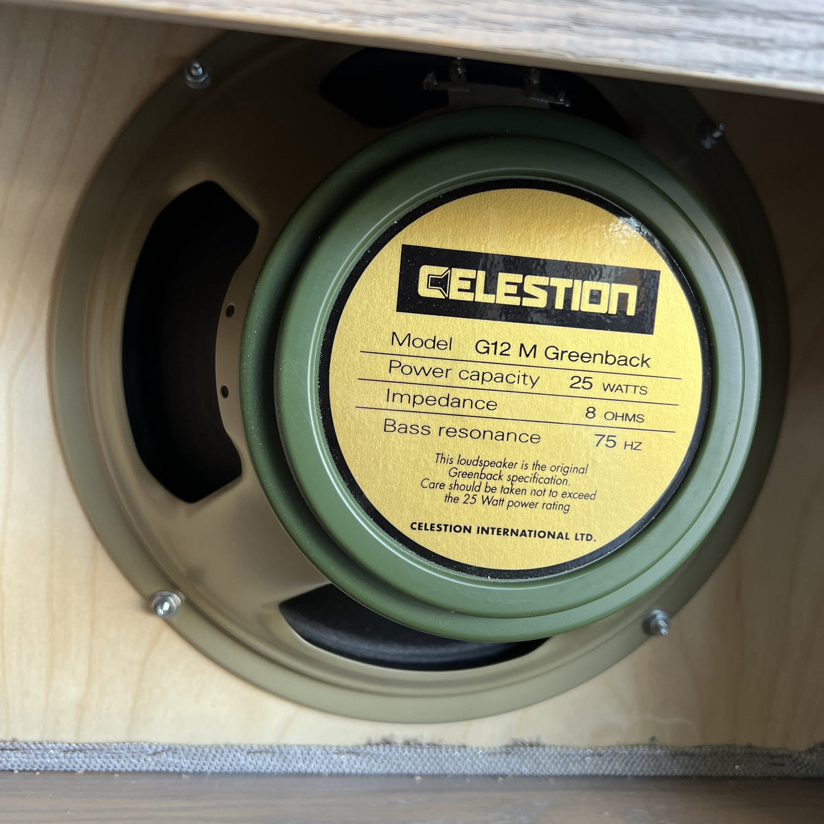 Westbound Amp & Embroidery Custom Red Oak Cabinet - 12" Celestion Greenback