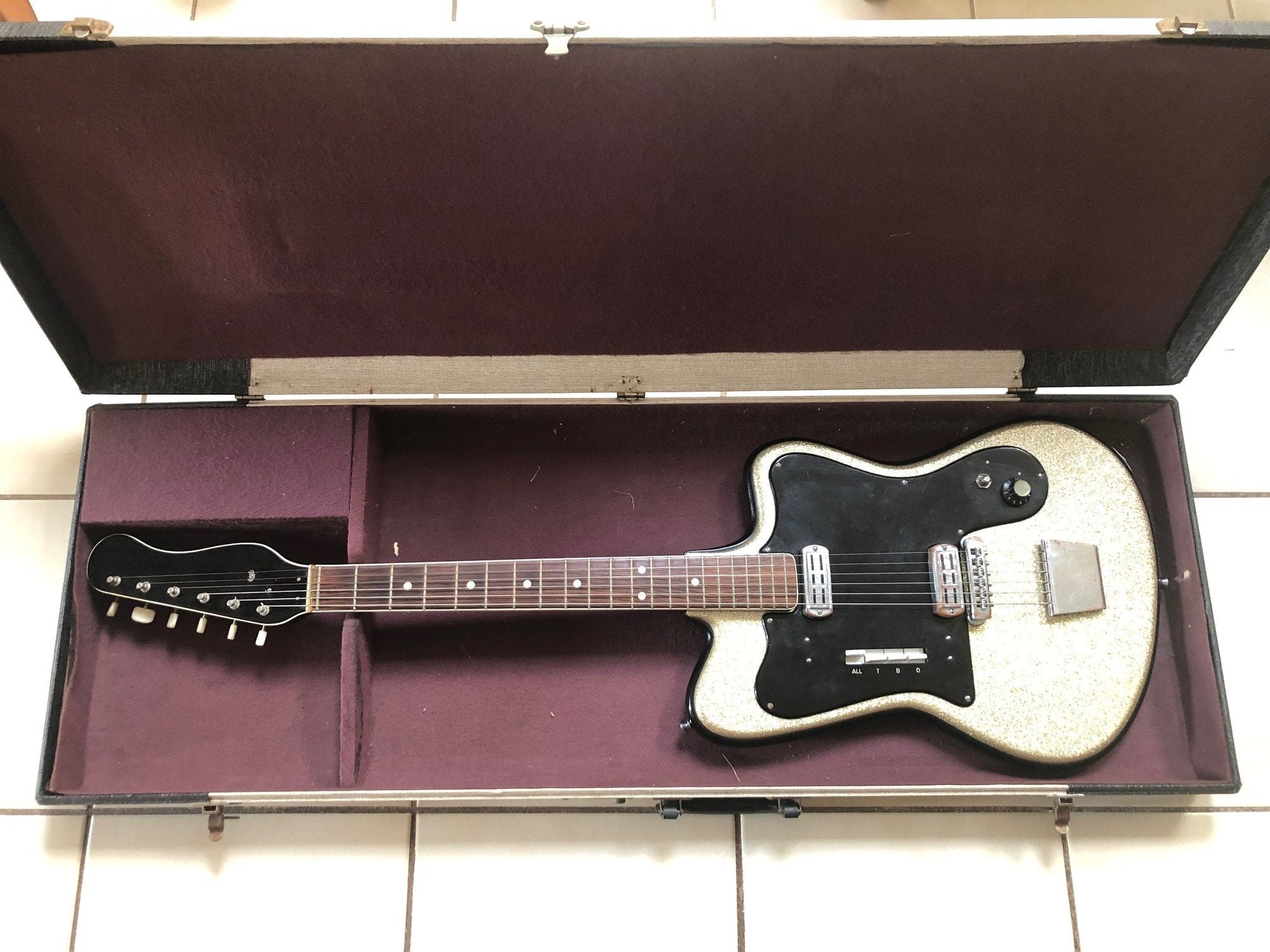 Vintage 1960's Eko Crucianelli Italian Guitar with Case