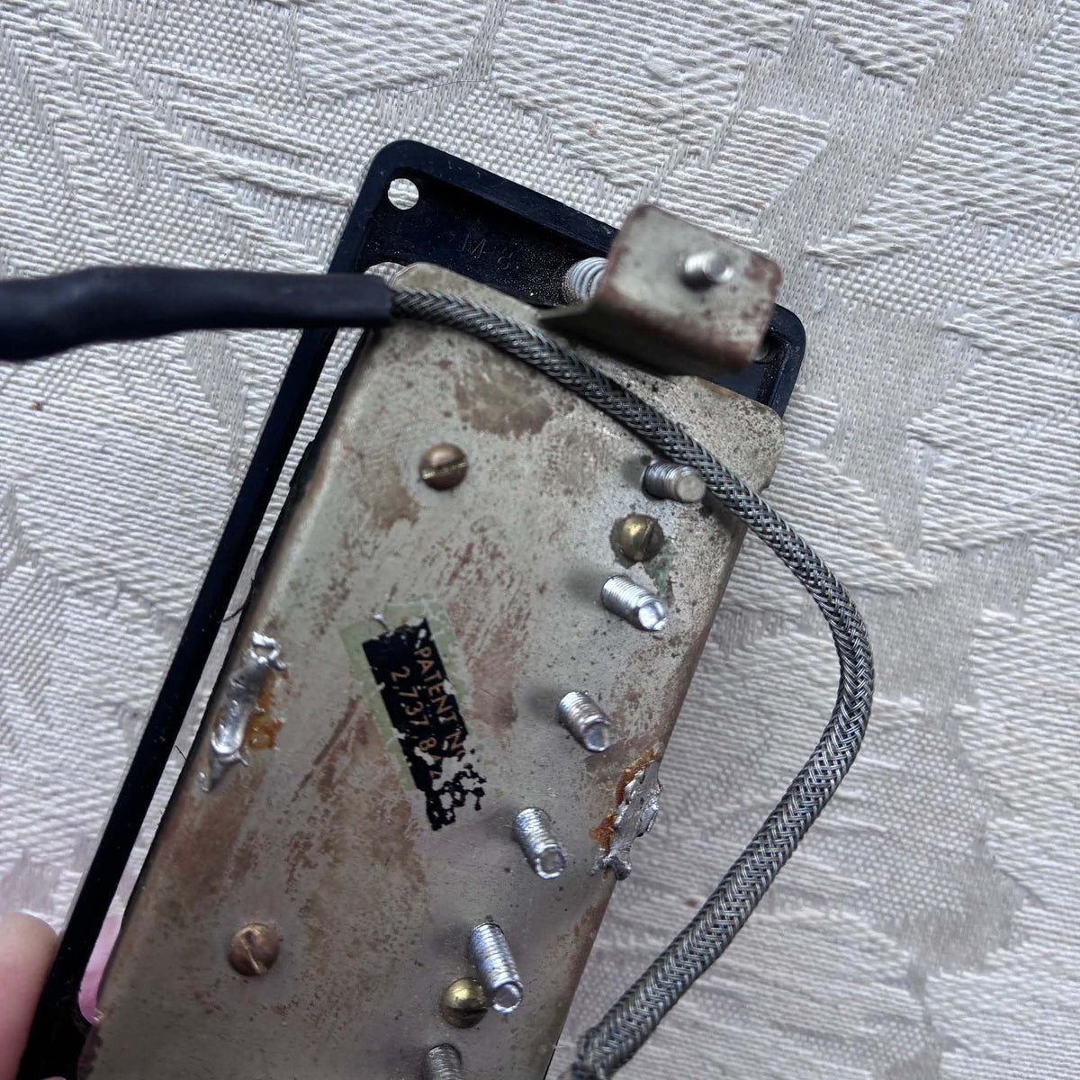 Vintage Late 1960s Gibson Humbucker Set (Matched Pair) – 7.7k-7.9k Output w/ Original M-8 Ring