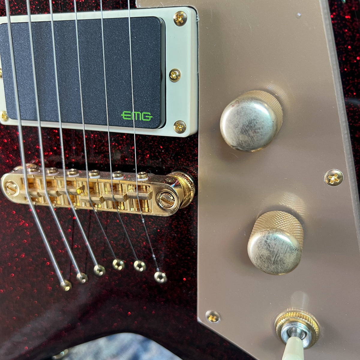 ESP LTD KH-V Kirk Hammett Signature - Red Sparkle (2023, Excellent Condition)