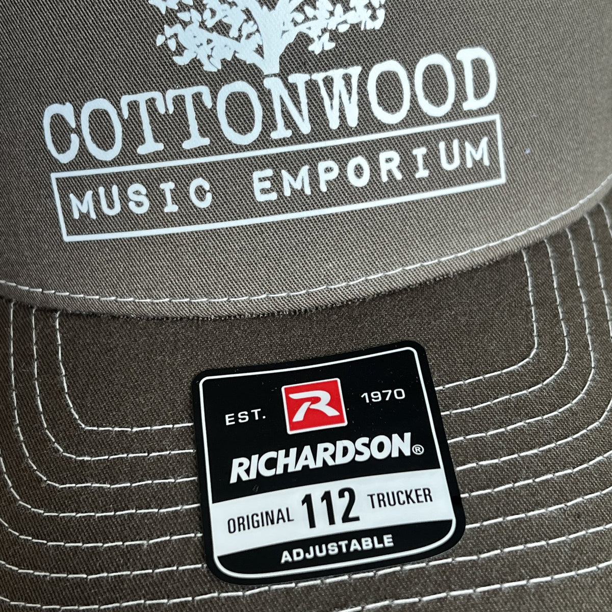Cottonwood Music Emporium - Richardson Panel Trucker Hat - Chocolate Chip / Birch