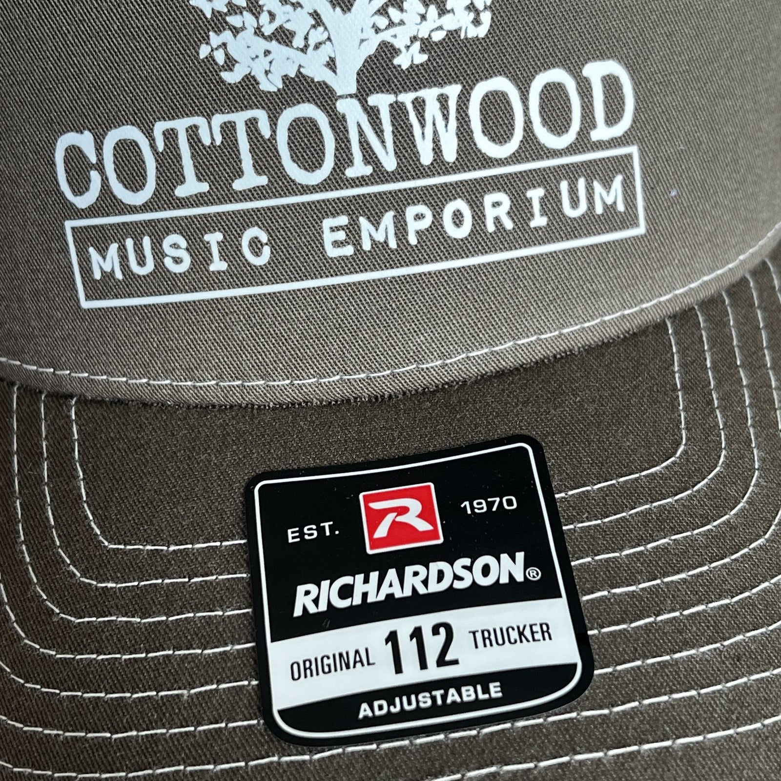 Cottonwood Music Emporium - Richardson Panel Trucker Hat - Chocolate Chip / Birch