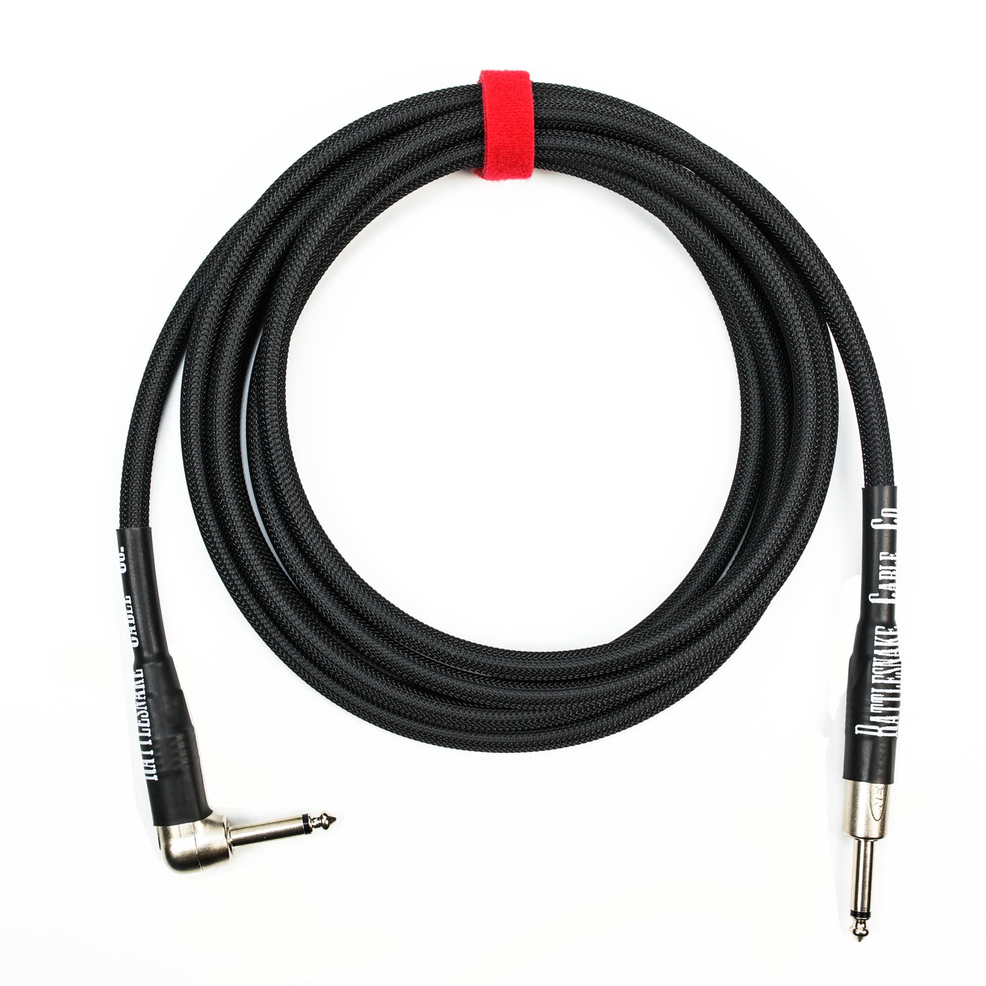 Rattlesnake Cable Company 10' Black Guitar Cable - Mixed Plugs