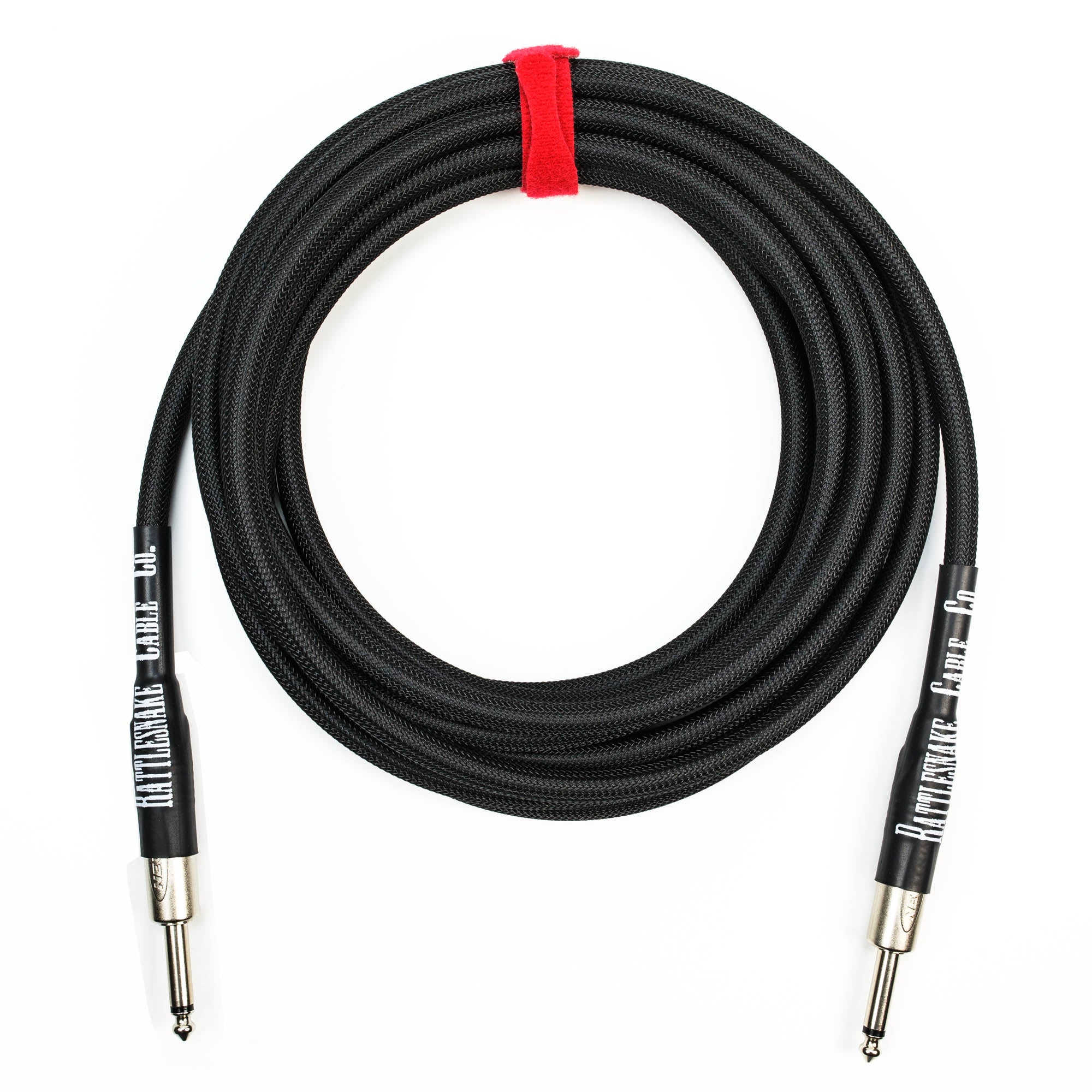 Rattlesnake Cable Company 15' Black Guitar Cable - Straight Plugs