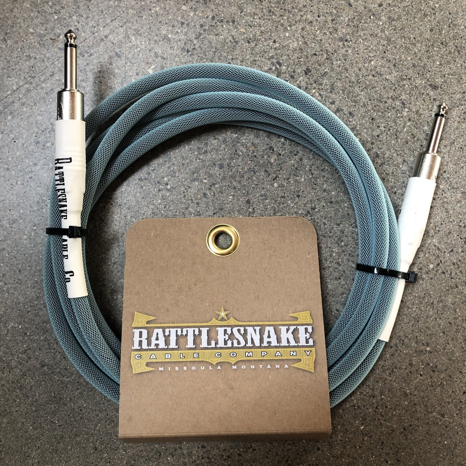 Rattlesnake Cable Company 10' Retro Sea Foam Guitar Cable - Straight Plugs