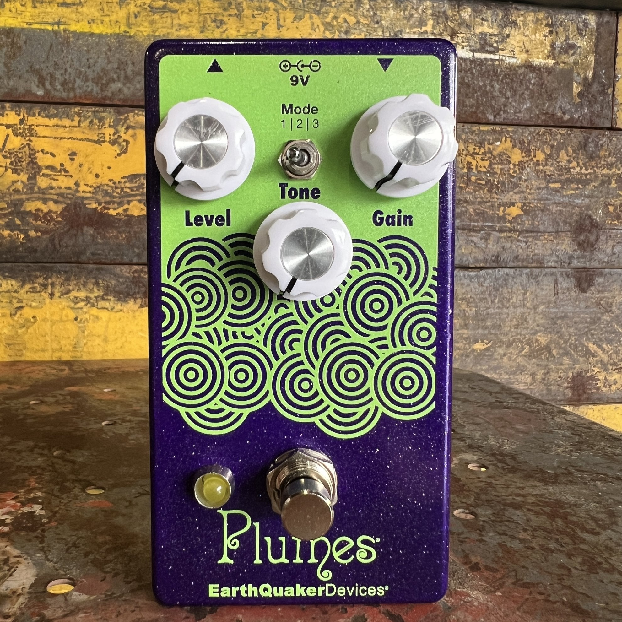 Earthquaker Devices Plumes Small Signal Shredder - Custom Color: Purple Sparkle & Green