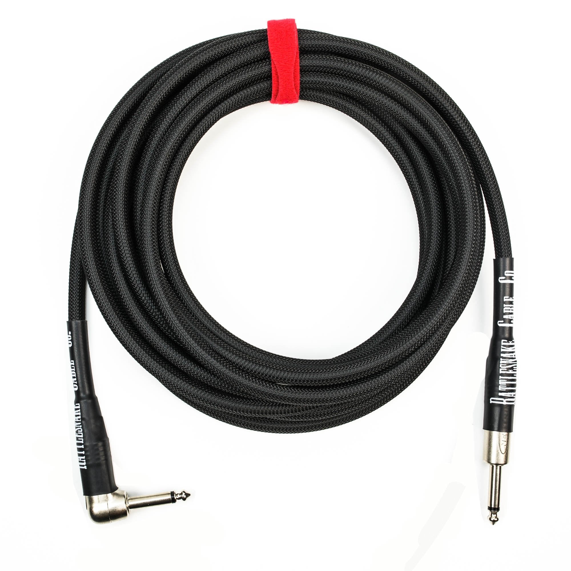 Rattlesnake Cable Company 20' Black Guitar Cable - Mixed Plugs