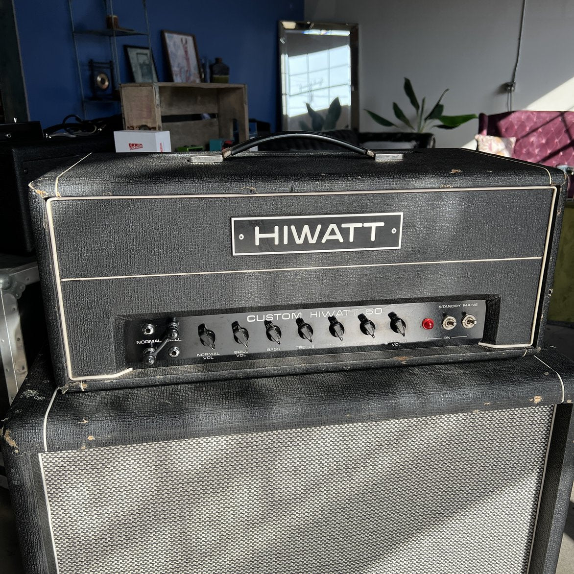 1977 Hiwatt Custom Hiwatt 50 Guitar Amplifier Head, Model DR504